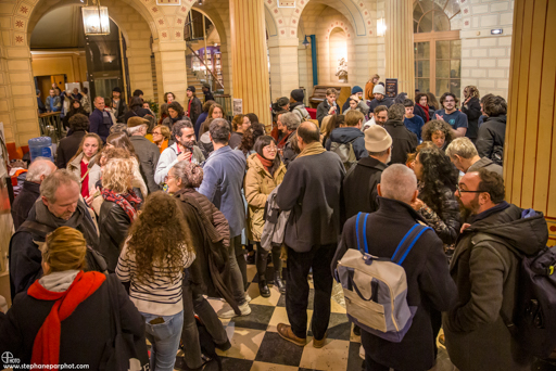 Présentation du documentaire Les Enseignements du masque au CNSAD, Miniature 18 : réception au Conservatoire après la projection